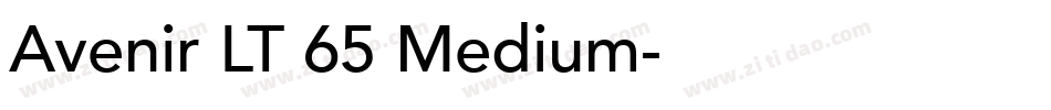 Avenir LT 65 Medium字体转换